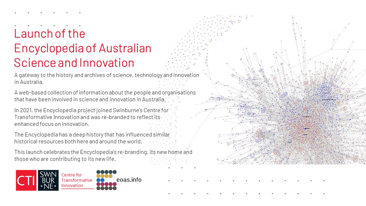 Encyclopedia of Australian Science and Innovation launch 24 November 2022